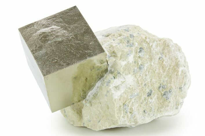 Natural Pyrite Cube In Rock - Navajun, Spain #361847